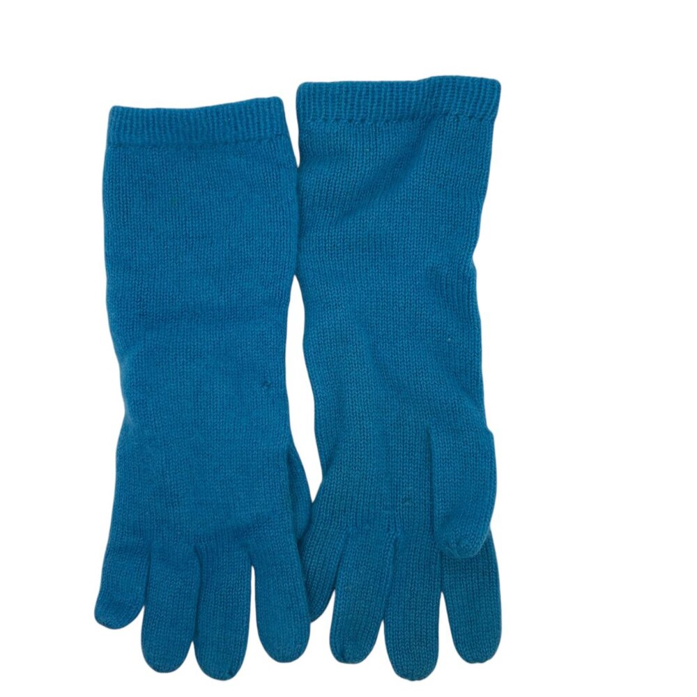 Ann Taylor Blue 100% Cashmere Long Gloves